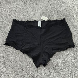 Aerie Black Lace Detail Boyshort Panty. Size XL. New.